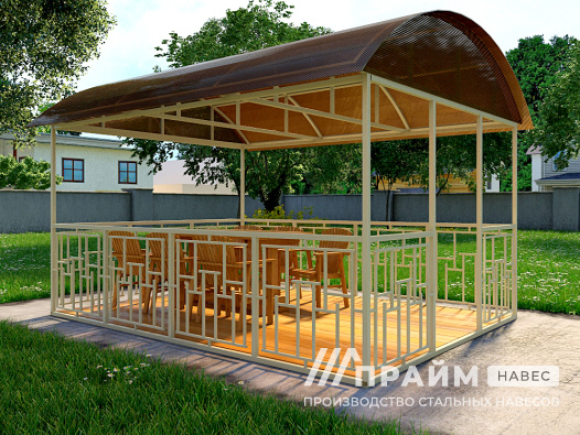 Беседка из поликарбоната №11 - фото 379